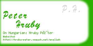 peter hruby business card